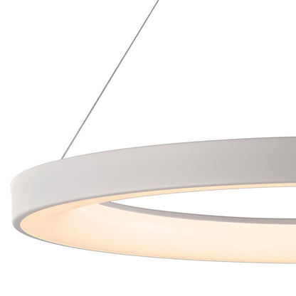 Mantra Fusion Fusion M7750 Niseko Ring Pendant 90cm 66W LED, 3000K-6000K Tuneable, 4200lm, Remote Control, White, 3yrs Warranty