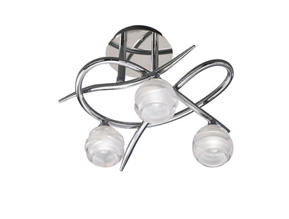 Mantra M1804 Loop Ceiling 3 Light G9 ECO, Polished Chrome