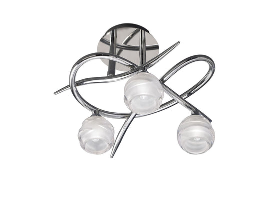 Mantra M1804 Loop Ceiling 3 Light G9 ECO, Polished Chrome