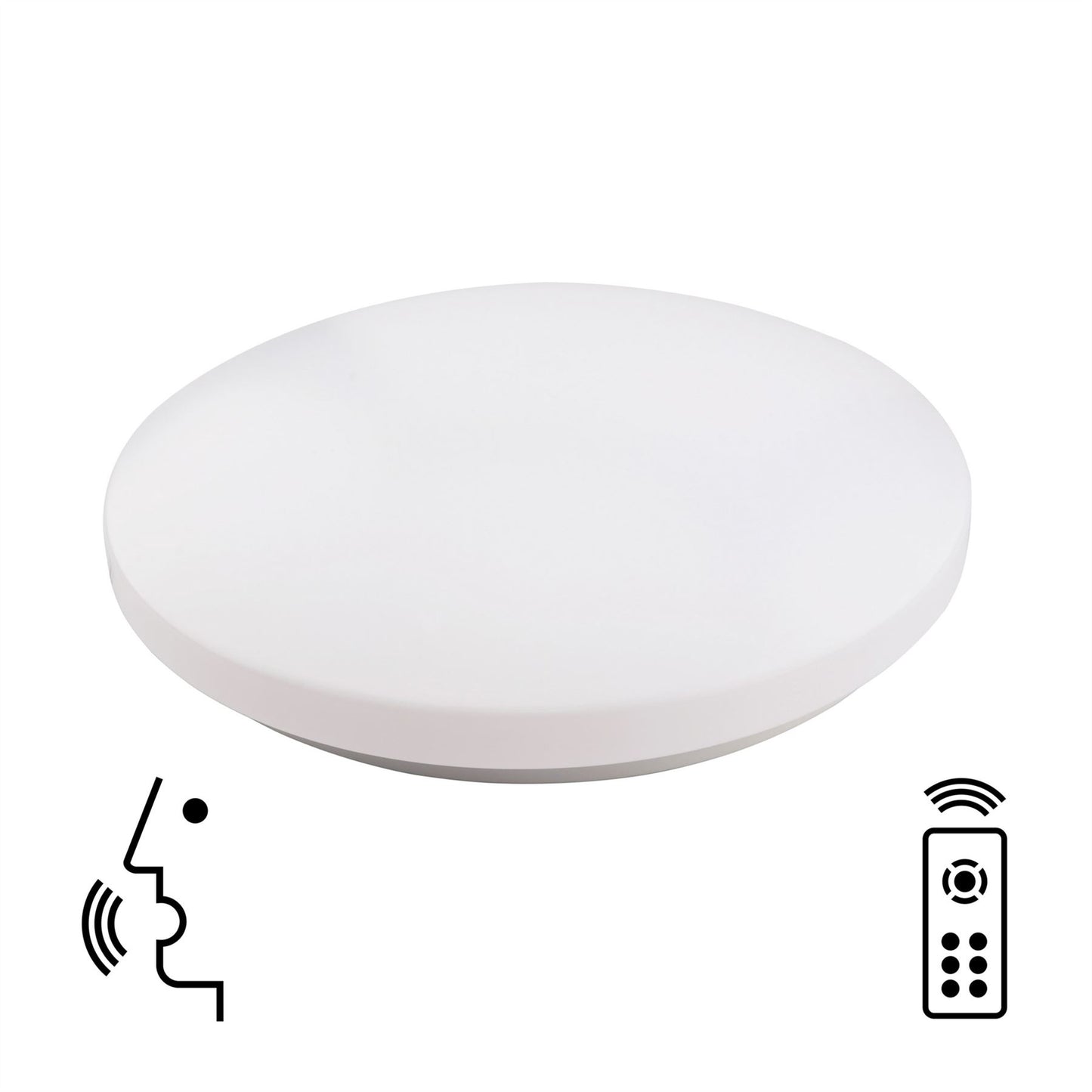 Mantra Zero Smart 48cm Ceiling Light, 80W LED, 2700-5000K Tuneable White, 4500lm, Remote Control, White, 3yrs Warranty