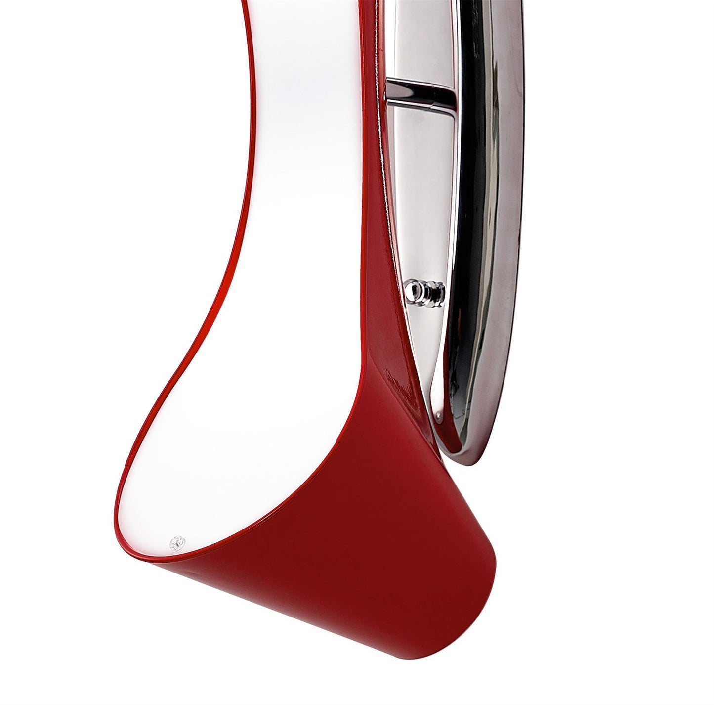 Mantra M1564 Ora Wall Light 2 Light E27, Gloss Red/White Acrylic/Polished Chrome