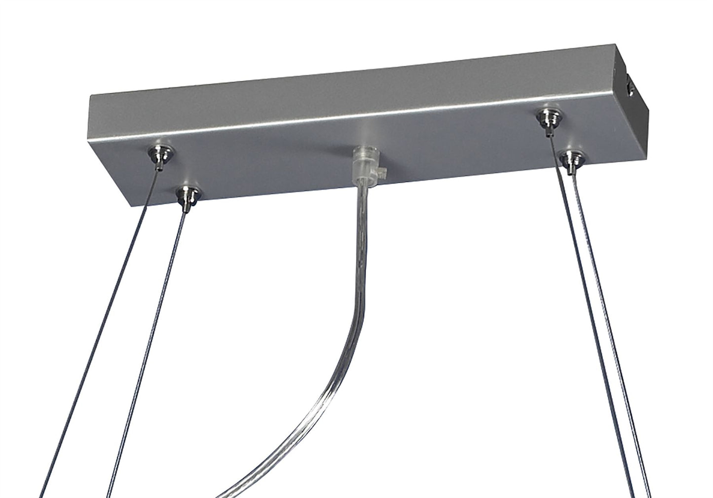 Mantra (0040 002) Ull Rectangular Pendant 6 Light G9 Silver Grey