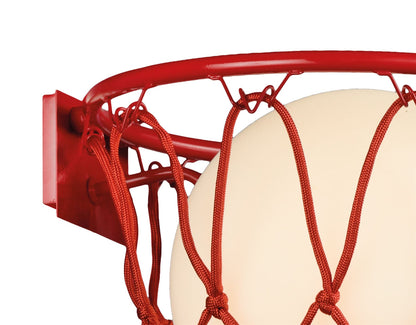 Mantra Basketball Wall Light, 1 x E27, Matt Red