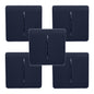 Trendi 1 Gang 2 Way 240V Screwless Artistic Modern Glossy 10 Amp Chrome Rocker Electrical Wall Light Switch in Navy Blue (5 pack)