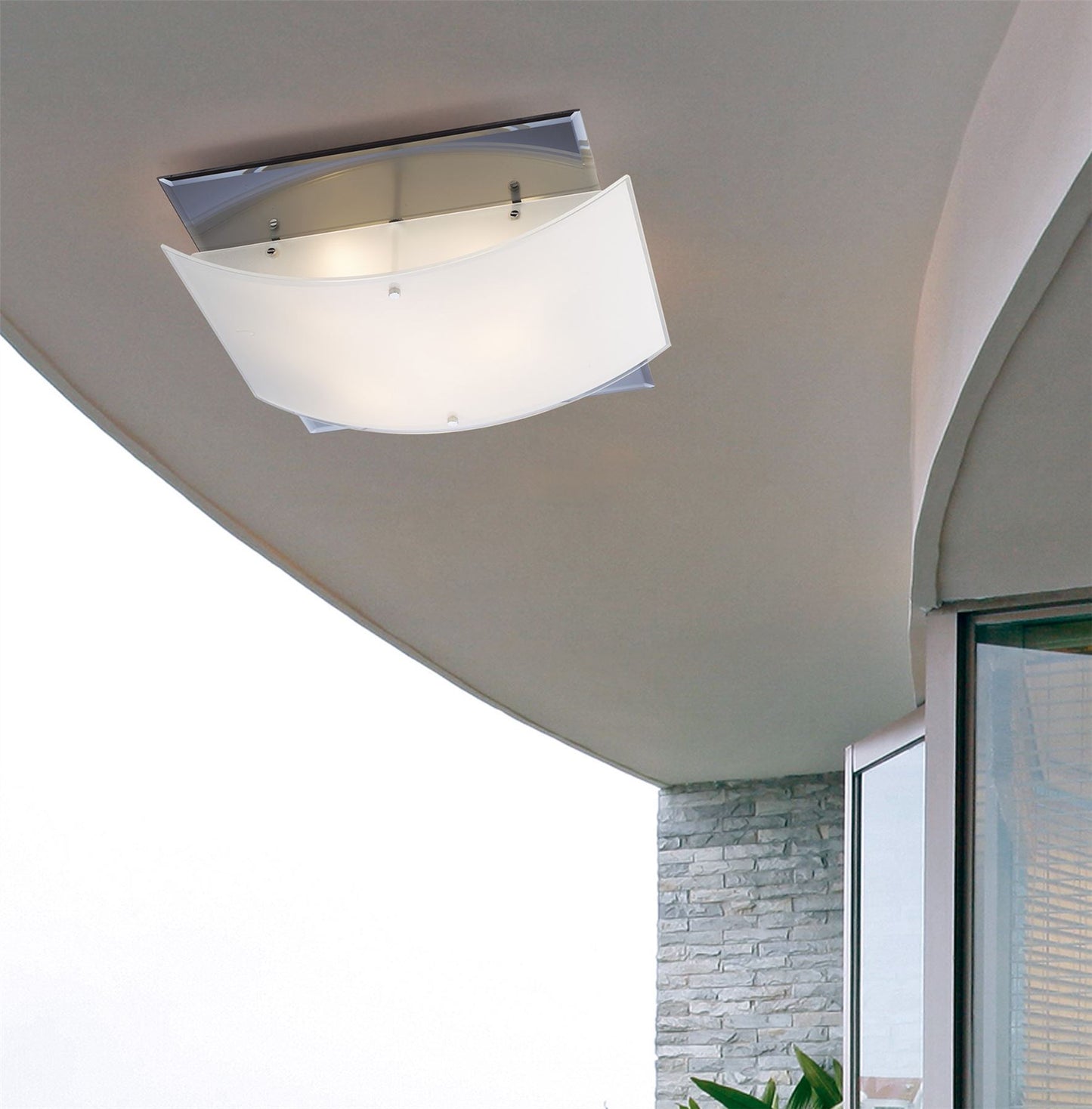 Diyas Vito Flush  3 Light E27 Polished Chrome/Smoked Mirror Ceiling Light Fitting