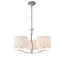 Mantra M1131 Eve Pendant 3 Light E27, Polished Chrome with White Round Shade