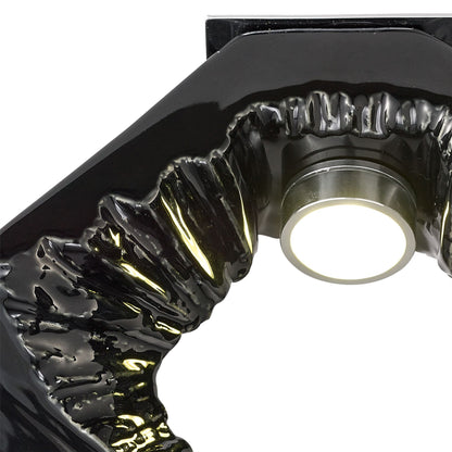 Diyas Salvio 16.5cm Ceramic  Square Sculpture 1 x 3W LED 4200K Chrome/Black, Cut Out: 60mm, 3yrs Warranty  Ceiling Light Fitting