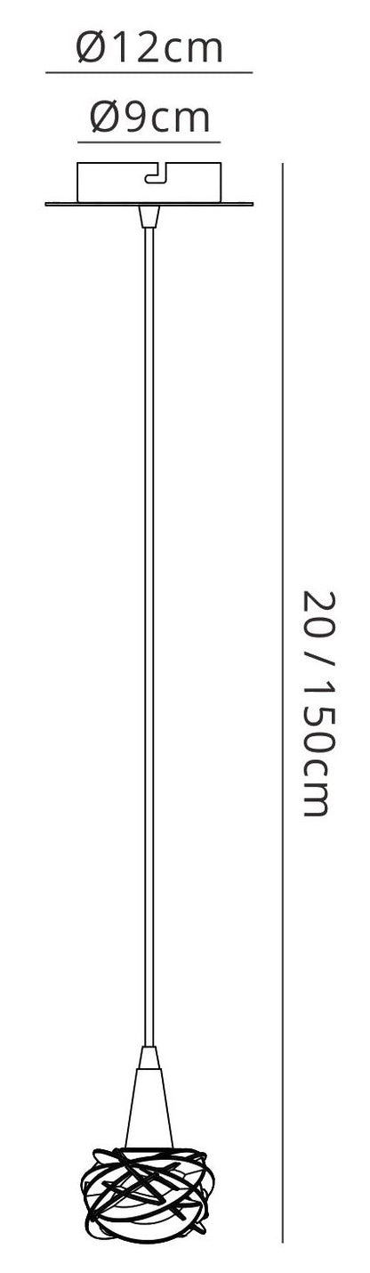 Mantra M3946 Maremagnum Pendant 1 Light G9, Polished Chrome