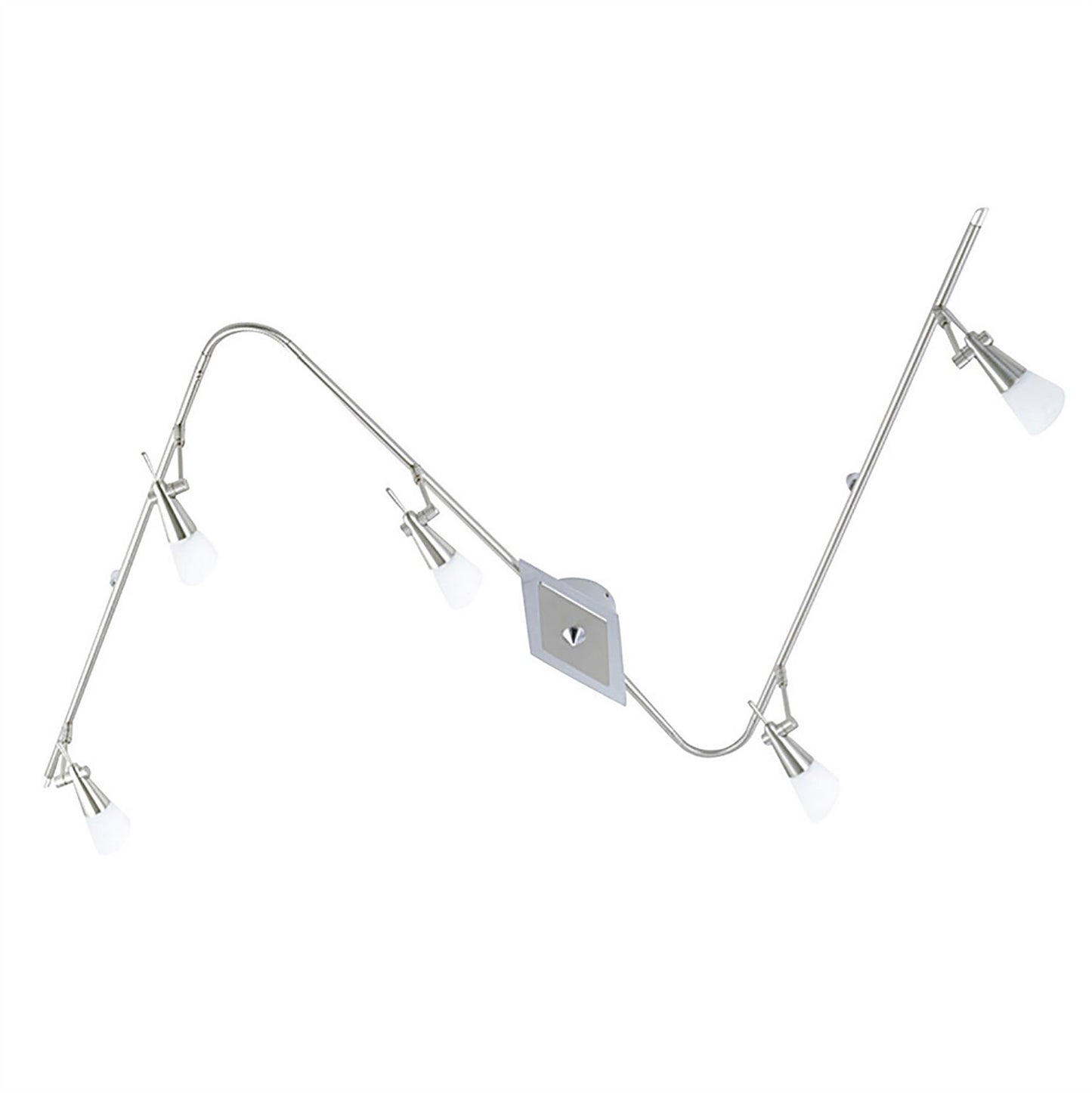 Diyas Diama Flexi Linear G9 5 Light G9 Nickel/Polished Chrome/Opal Glass