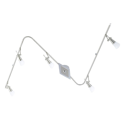 Diyas Diama Flexi Linear G9 5 Light G9 Nickel/Polished Chrome/Opal Glass