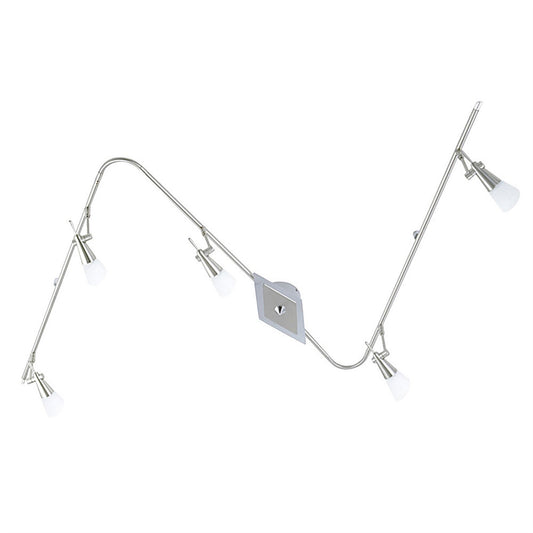 Diyas Diama Flexi Linear G9 5 Light G9 Nickel/Polished Chrome/Opal Glass