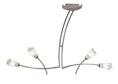 Mantra Pietra Linear Pendant 2 Arm 4 Light G9, Polished Chrome