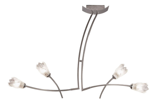 Mantra Pietra Linear Pendant 2 Arm 4 Light G9, Polished Chrome