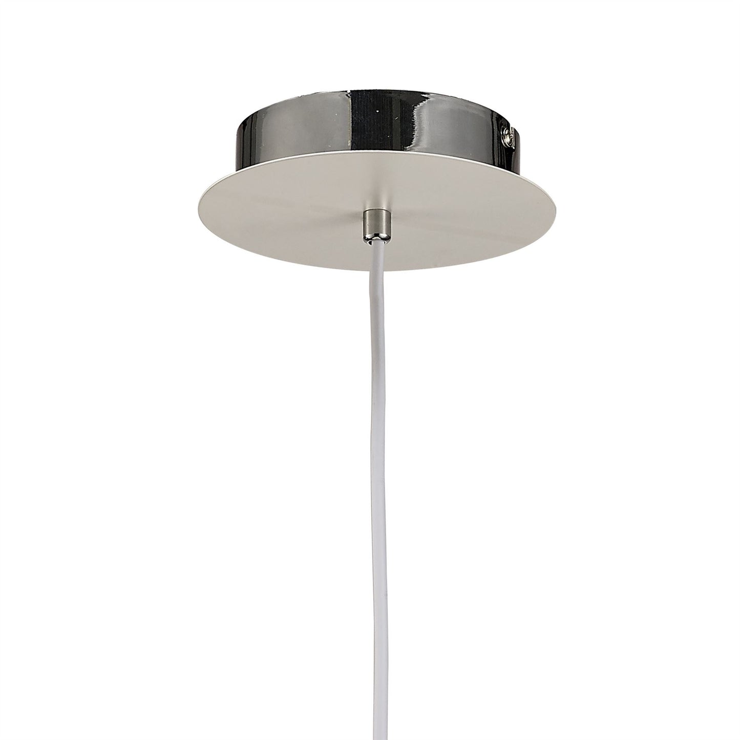 Diyas Salvio 16.5cm Ceramic Square Sculpture  1 x 3W LED 4200K Chrome/White, 3yrs Warranty Ceiling Pendant Light Fitting