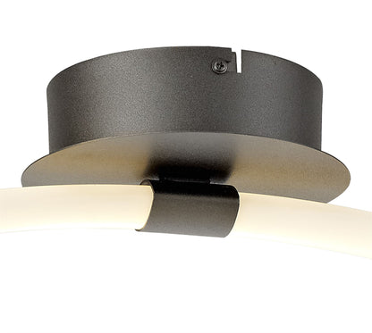 Mantra Armonia Semi Flush Loop, Dimmable, 25W LED, 3000K, 1875lm, Titanium/Frosted Acrylic, 3yrs Warranty Ceiling