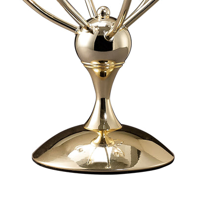 Diyas Xeena Crystal Table Lamp 3 Light G4 French Gold, NOT LED/CFL Compatible