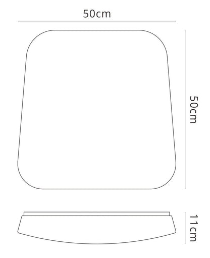Mantra Fusion M3765 Quatro Ceiling/Wall 28W Large LED 3000K, 2800lm, White Acrylic, 3yrs Warranty - M3765 Ceiling