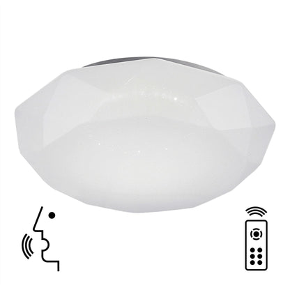 Mantra Fusion Diamante Smart 51.5cm Ceiling Light, 80W LED, 3000-5000K Tuneable White, 5200lm, Remote Control, APP, Alexa & Google Voice Control, White, 3yrs Warranty