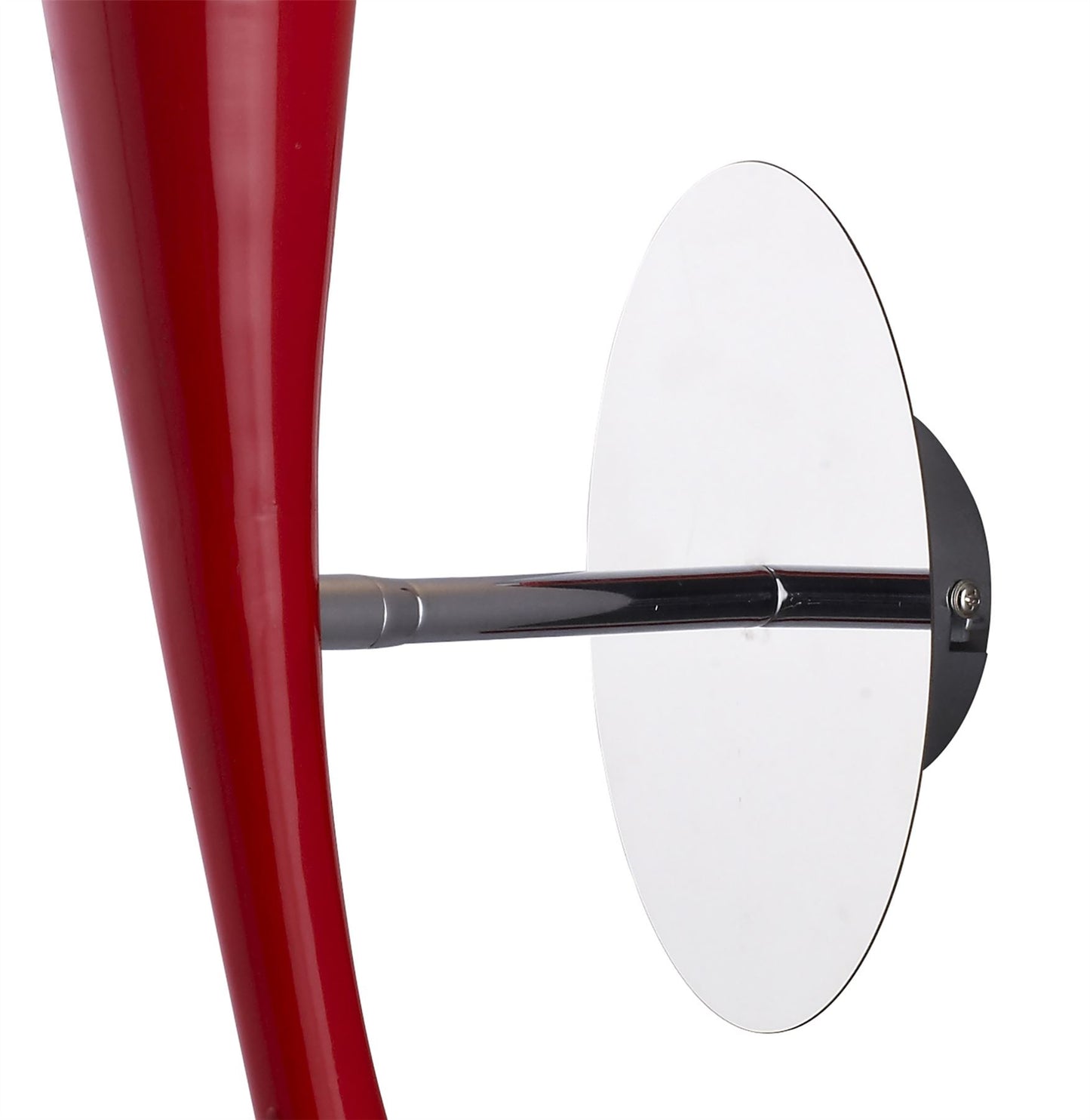 Mantra Pop Wall Light Switched 1 Light E27, Gloss Red/White Acrylic/Polished Chrome, CFL Lamps INCLUDED