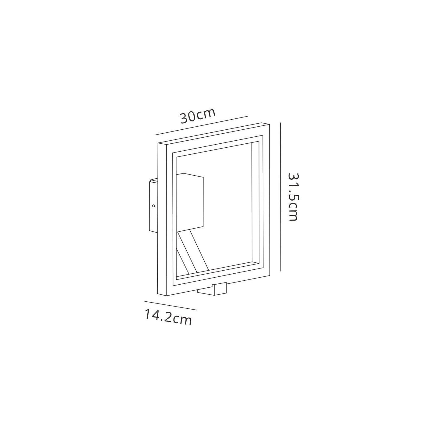 Mantra Fusion Rodas Wall Light, 9.5W LED, 3000K, 700lm, IP65, Anthracite, 3yrs Warranty