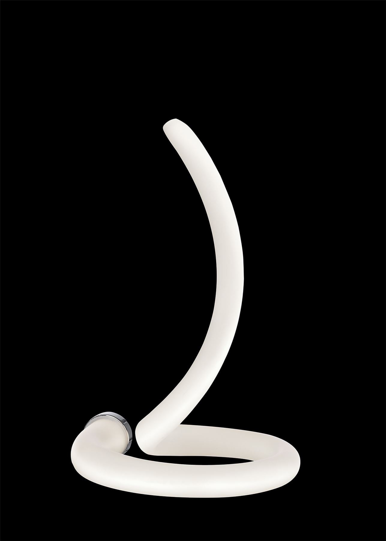 Mantra Adaggio Iris Crystal Table Lamp, 8W LED, 3000K, 640lm, Polished Chrome/Frosted White, Made In Spain, 3yrs Warranty