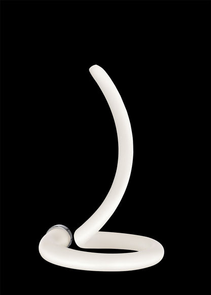 Mantra Adaggio Iris Crystal Table Lamp, 8W LED, 3000K, 640lm, Polished Chrome/Frosted White, Made In Spain, 3yrs Warranty