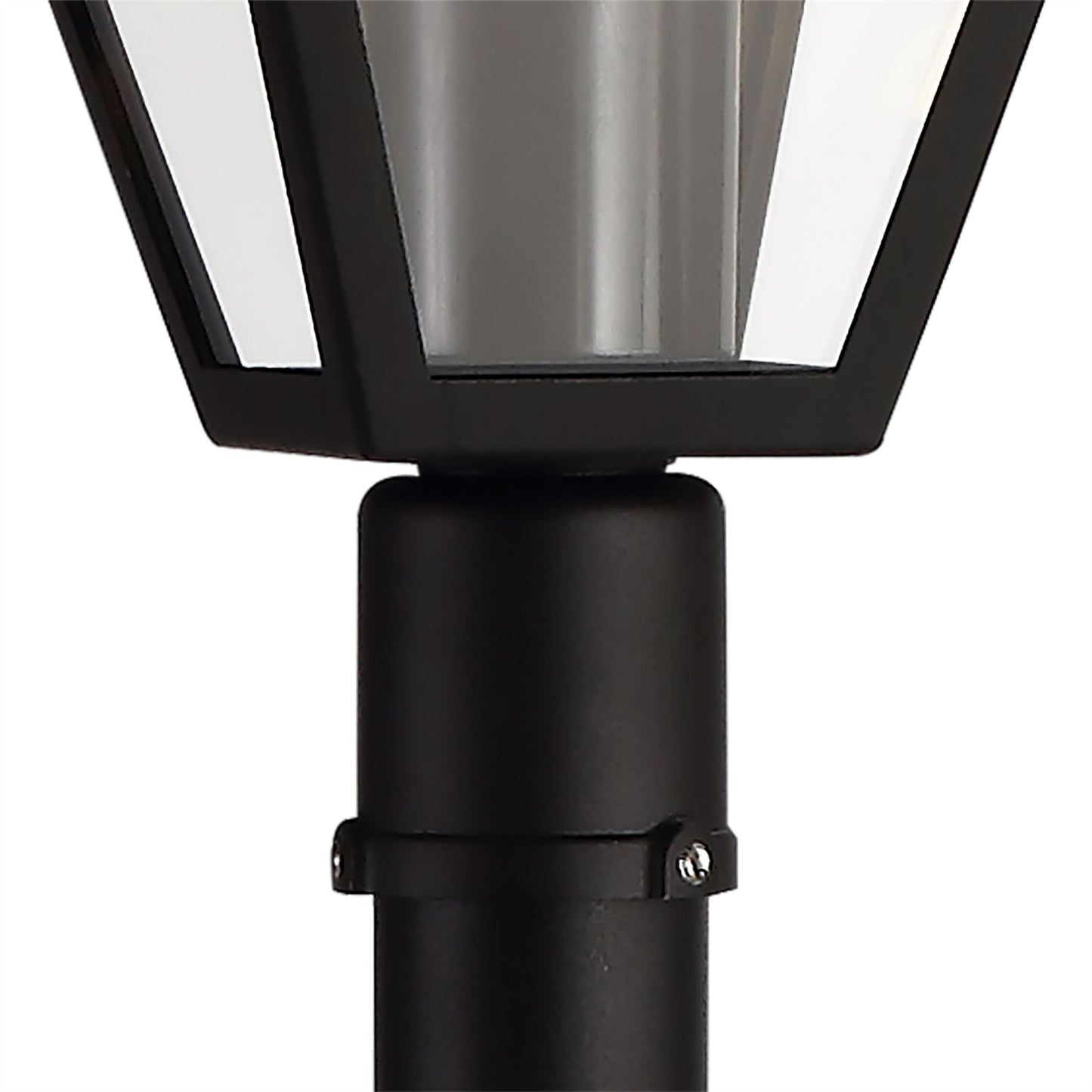 Deco Luqi Tall Post, 1 x E27, IP44, Black/Clear Glass, 2yrs Warranty - D0548 Exterior
