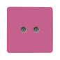Trendi Artistic Modern Glossy Tactile 2 Gang TV Socket Pink