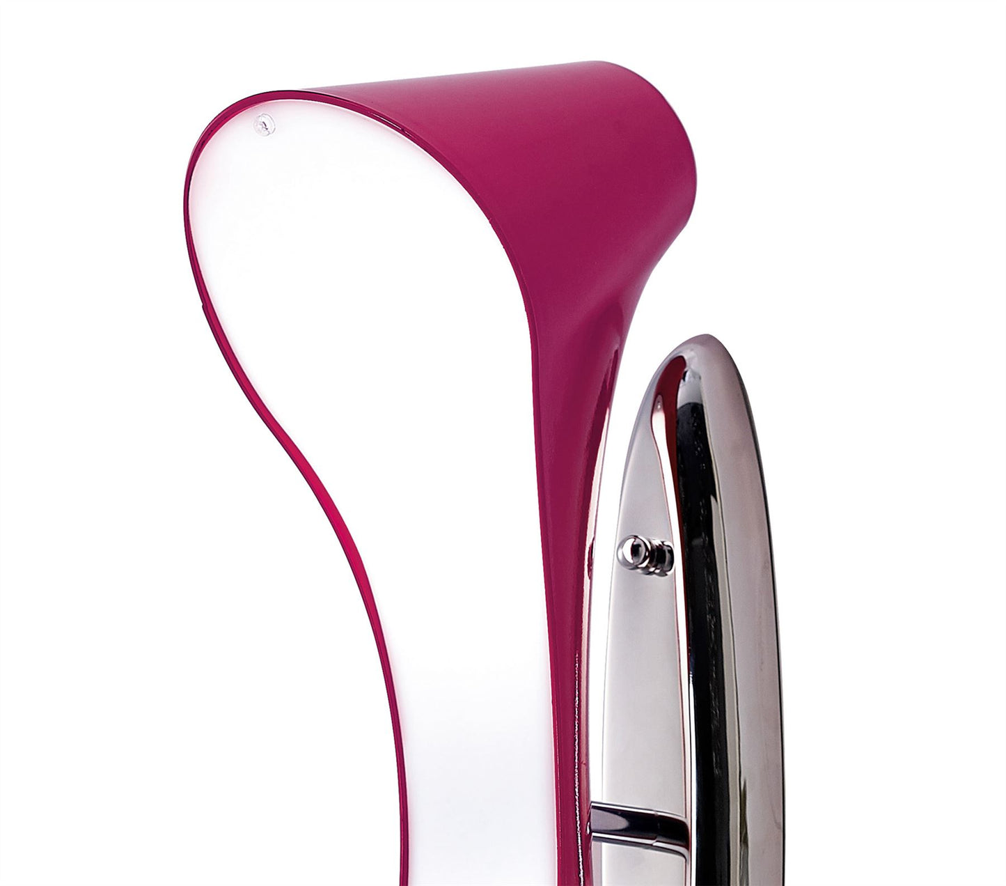 Mantra Ora Wall Light 2 Light E27, Gloss Purple/White Acrylic/Polished Chrome, CFL Lamps INCLUDED
