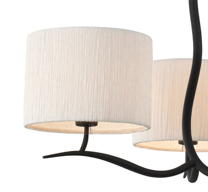 Mantra M1151 Eve Pendant 3 Light E27, Anthracite with White Round Shades