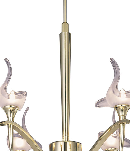 Mantra Viena 61cm Telescopic Pendant Round 6 Light G9, Polished Brass