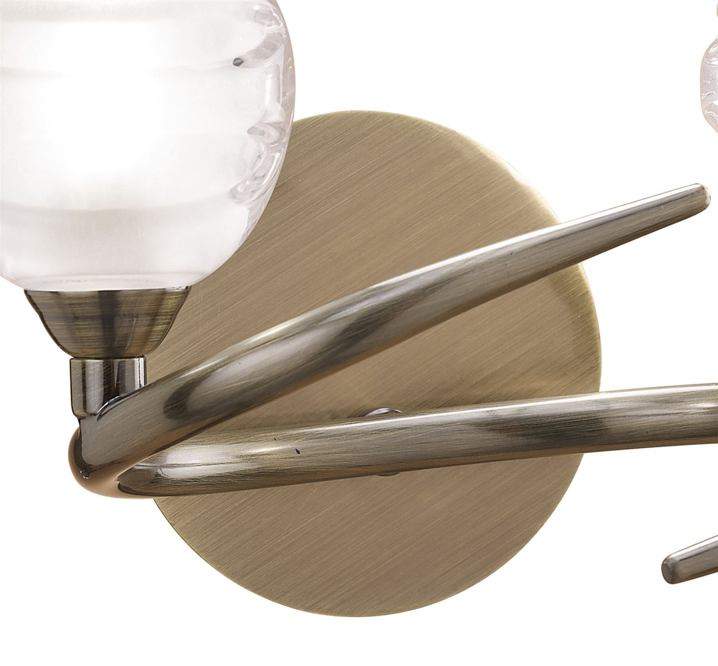 Mantra Loop Wall Light Switched 2 Light G9 ECO, Antique Brass