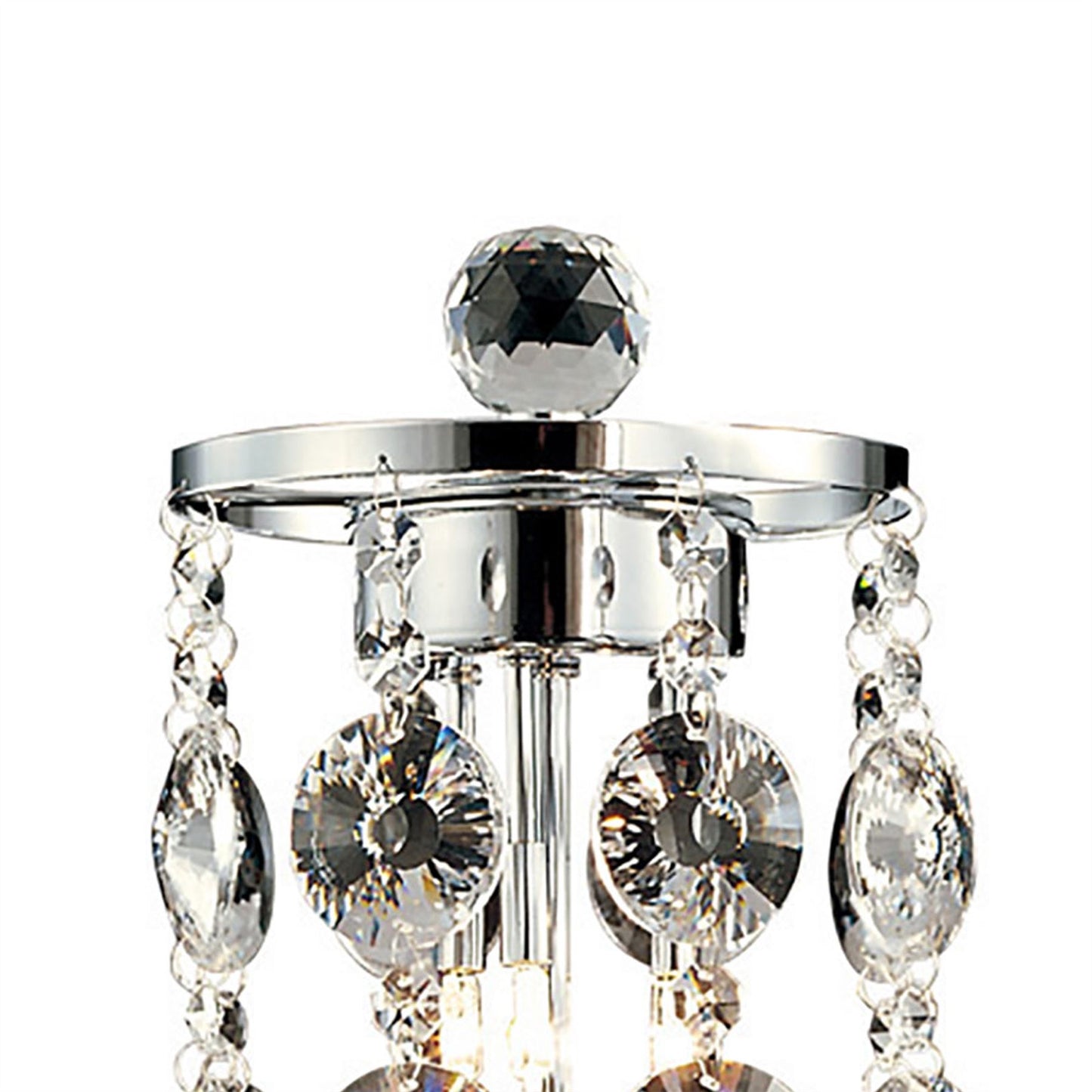 Diyas Nico Crystal Table Lamp 3 Light G4 Polished Chrome, NOT LED/CFL Compatible