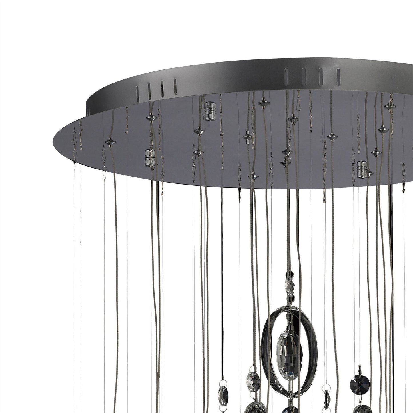 Diyas Solana 58cm  18 Light G4 Polished Chrome/Crystal, NOT LED/CFL Compatible Ceiling Pendant Light Fitting