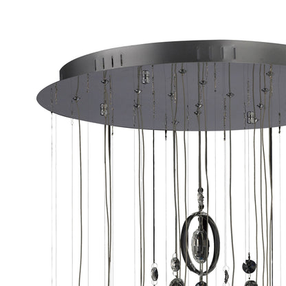 Diyas Solana 58cm  18 Light G4 Polished Chrome/Crystal, NOT LED/CFL Compatible Ceiling Pendant Light Fitting