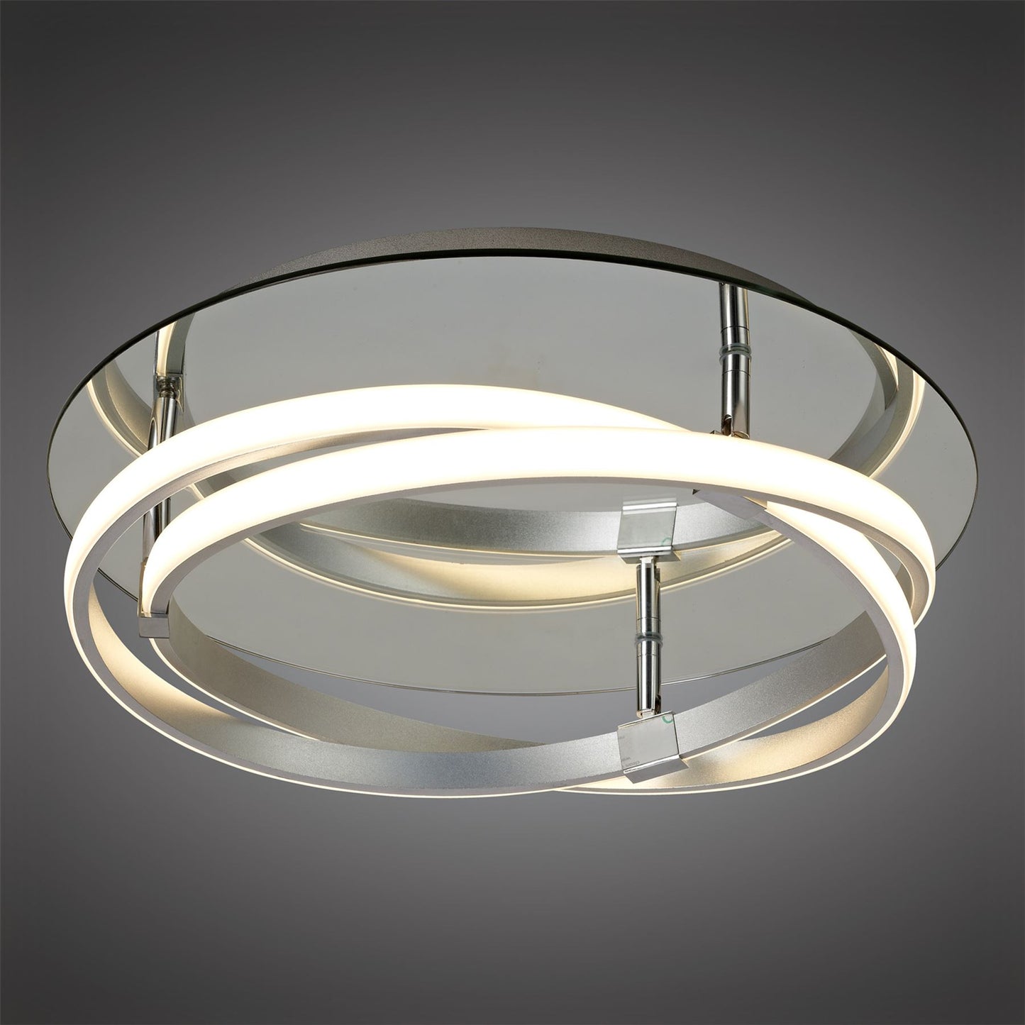 Mantra M5382 Infinity Flush 30W LED 3000K, 2500lm, Silver/Polished Chrome/White Acrylic, 3yrs Warranty - M5382 Ceiling