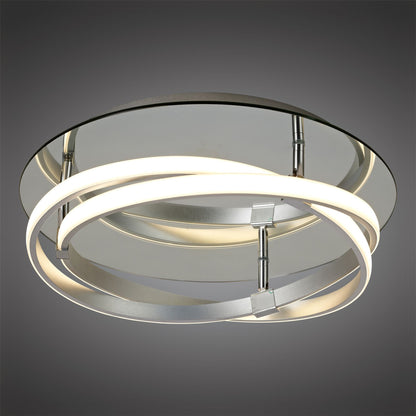 Mantra M5382 Infinity Flush 30W LED 3000K, 2500lm, Silver/Polished Chrome/White Acrylic, 3yrs Warranty - M5382 Ceiling