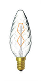 Luxram Rustica Candle 45mm/S Twisted E14 Clear 60W Incandescent