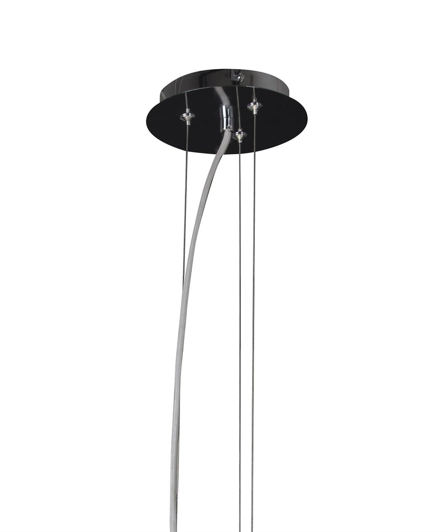 Mantra M3720 Miss Pendant 3 Light E27, Gloss White/Polished Chrome