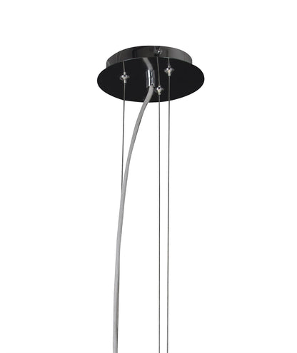 Mantra M3720 Miss Pendant 3 Light E27, Gloss White/Polished Chrome