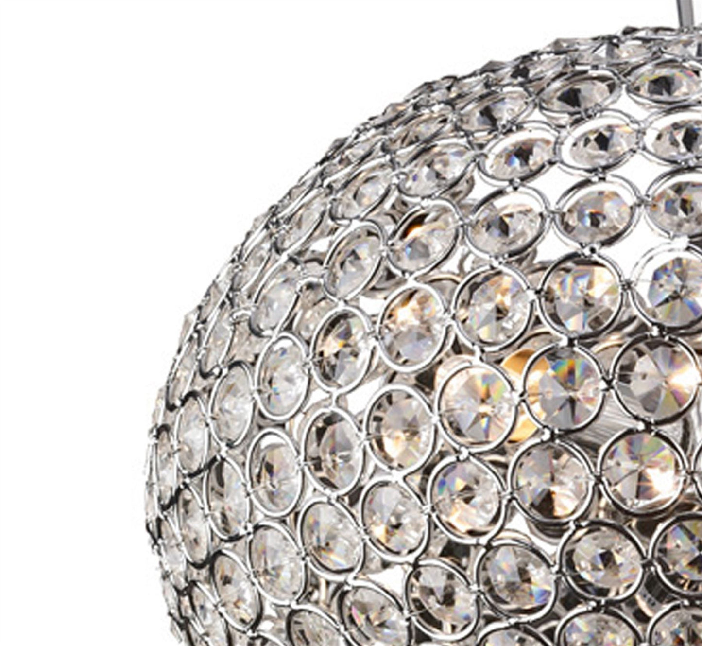 Diyas Vado 28cm Semi Flush 3 Light G9 Polished Chrome/Crystal