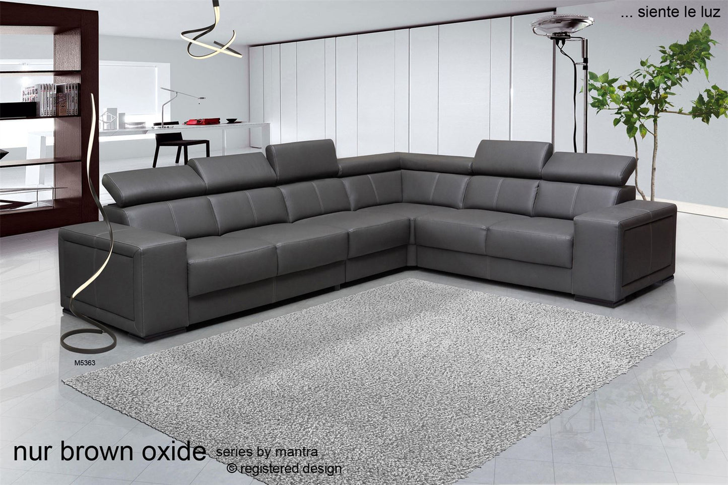 Mantra M5361 Nur Brown Oxide Semi Ceiling 50W LED 2800K, 4000lm, Frosted Acrylic/Brown Oxide, 3yrs Warranty - M5361 Ceiling