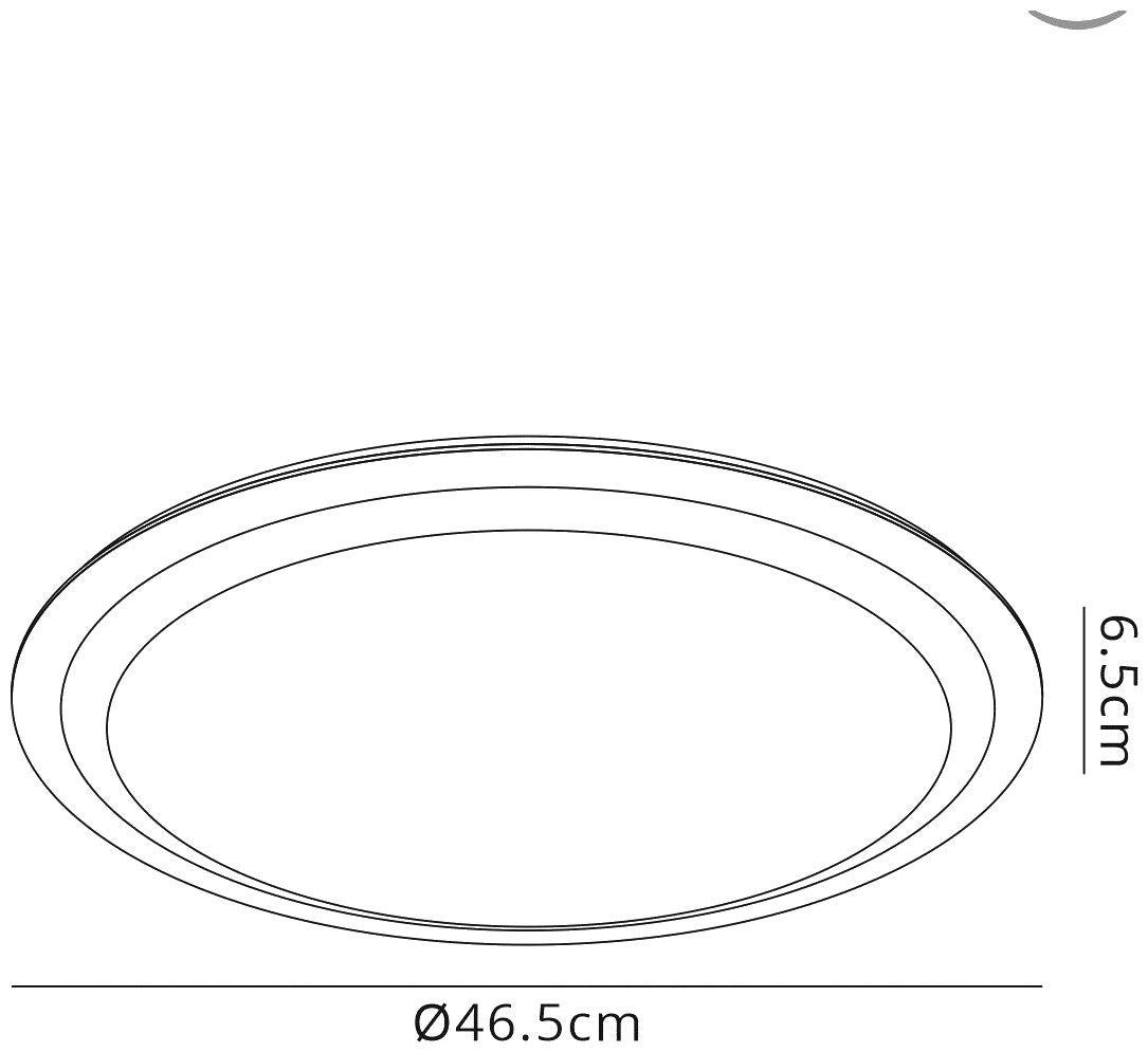 Mantra Fusion Edge Smart 46.5cm Ceiling Light, 56W LED, 3000-5000K Tuneable White, 3000lm, Remote Control, 3yrs Warranty