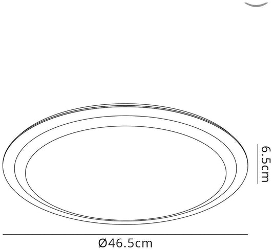 Mantra Fusion Edge Smart 46.5cm Ceiling Light, 56W LED, 3000-5000K Tuneable White, 3000lm, Remote Control, 3yrs Warranty