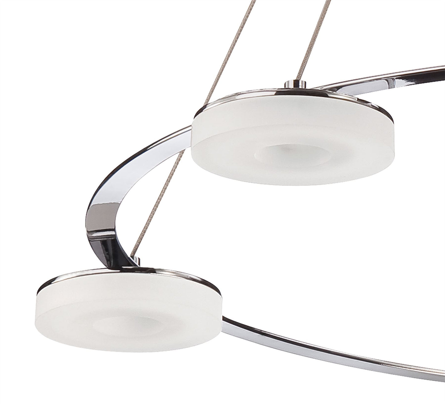 Mantra Fusion Nimbus 60cm Pendant 5 Light 25W LED 3000K, 2200lm, Polished Chrome/Frosted Acrylic, 3yrs Warranty