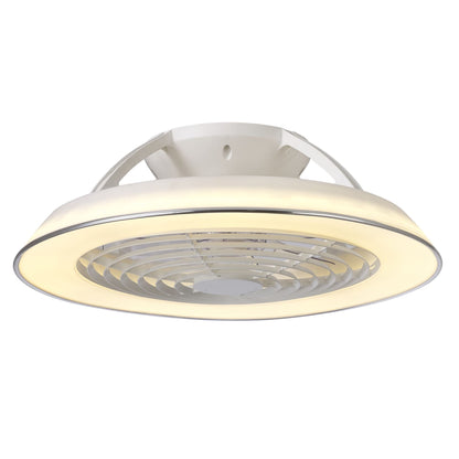 Samoa 60cm 70W LED Dimmable Ceiling Light With Built-In 35W DC Reversible Fan, White Finish c/w Remote Control, 5900lm