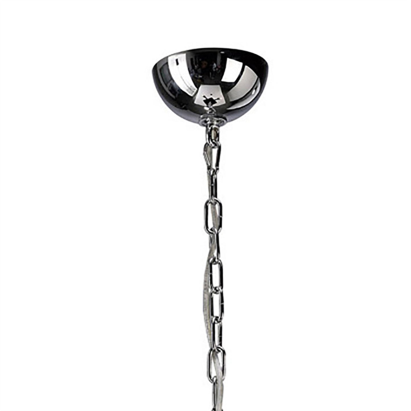 Diyas Nardini 50cm  3 Light E14 Polished Chrome/Black Faux Leather/Crystal Ceiling Pendant Light Fitting