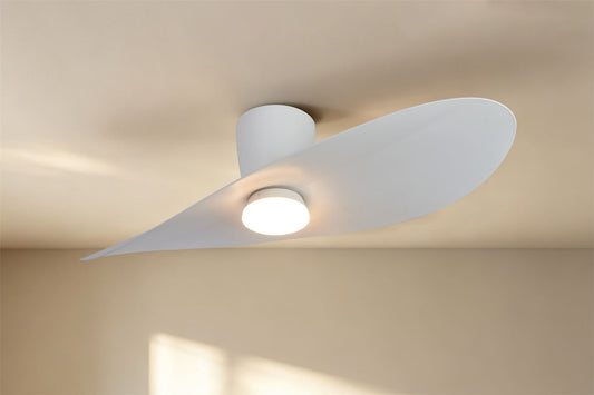Surfer 112 x 30cm 18W LED Dimmable Ceiling Light With Built-In 40W DC Fan, 3000-5000K Remote Control, 3600lm, White, 5yrs Warranty