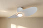 Surfer 112 x 30cm 18W LED Dimmable Ceiling Light With Built-In 40W DC Fan, 3000-5000K Remote Control, 3600lm, White, 5yrs Warranty