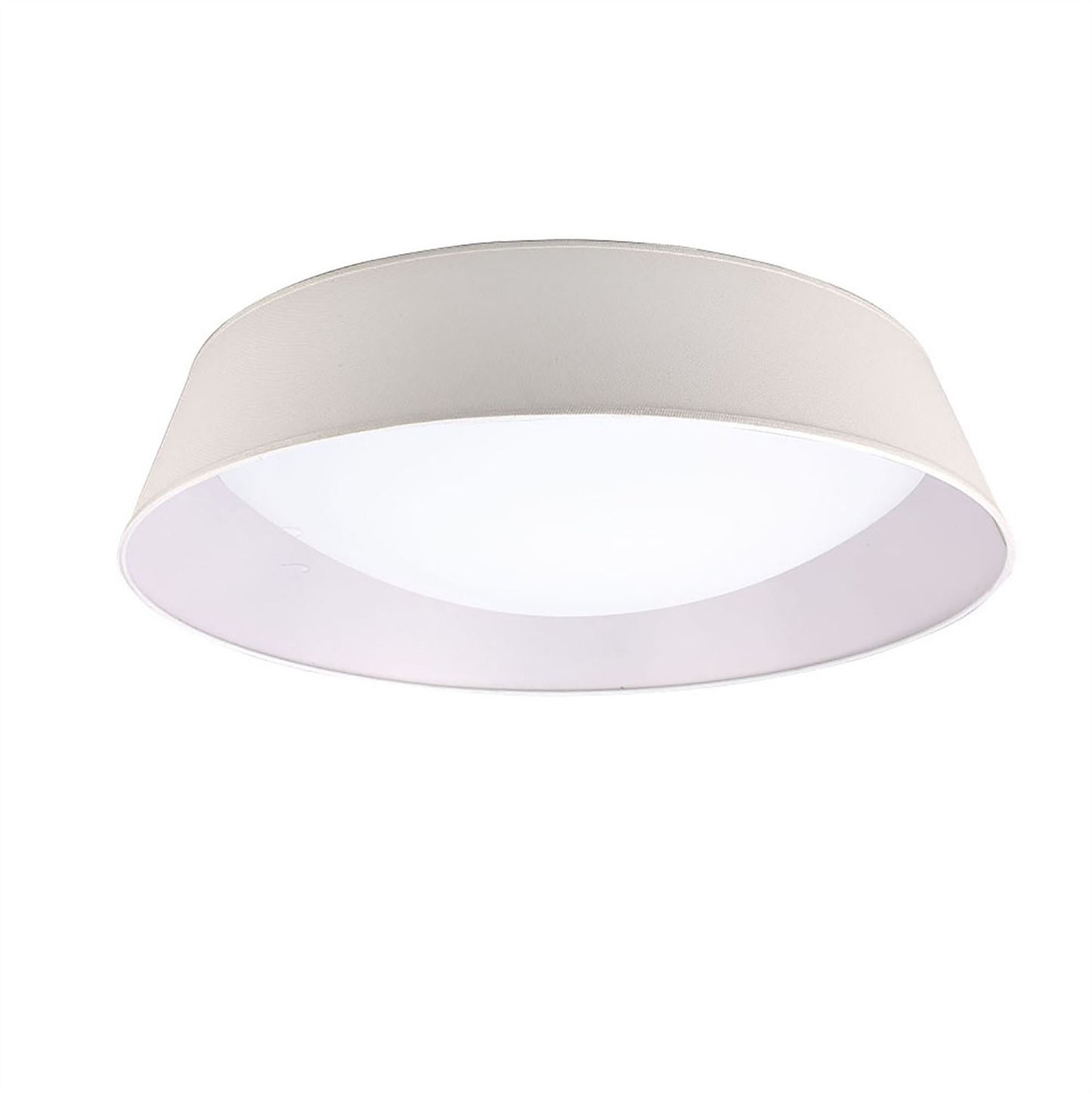 Mantra Nordica Plafones Nordica Flush Ceiling Light, 9 Light E27 Max 20W, 90cm, White Acrylic with Ivory White Shade, 2yrs Warranty